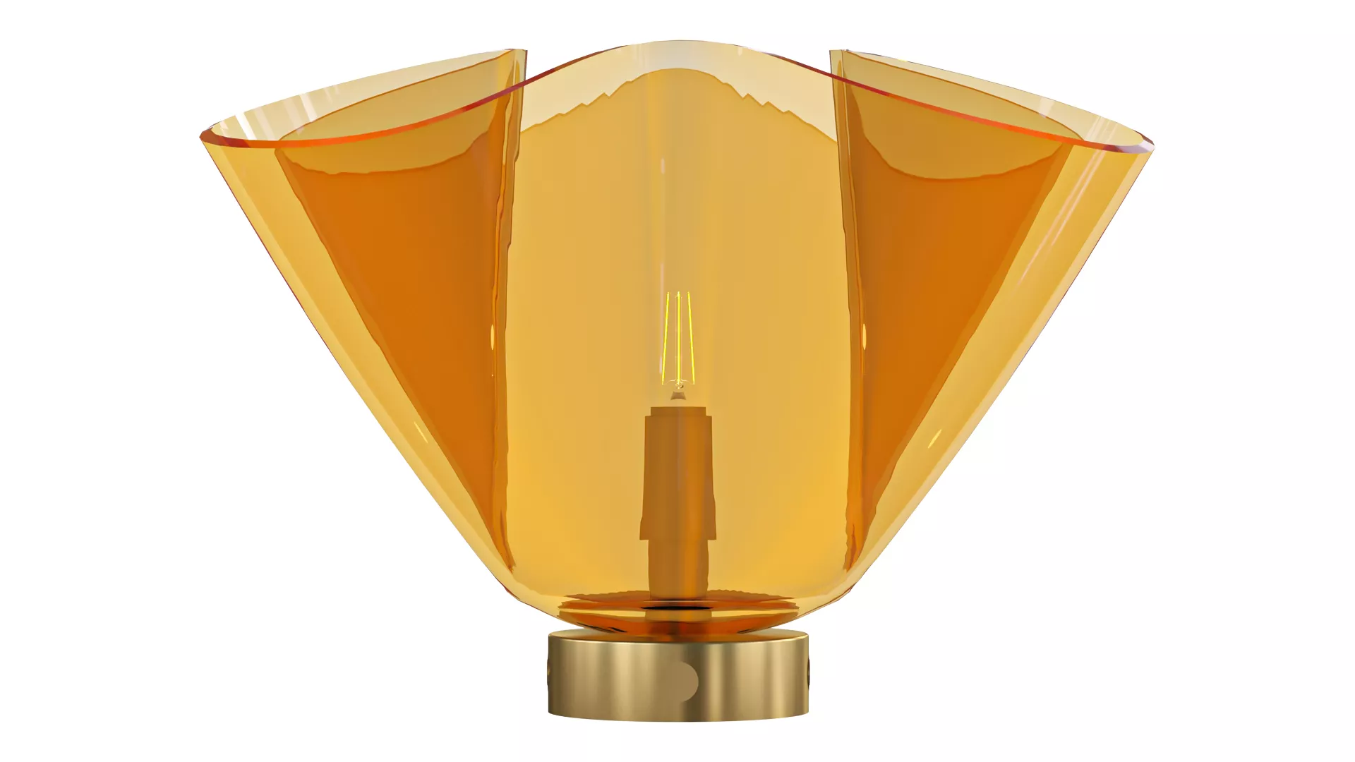 Fazzoletto Rosa Sculptural Glass Table Lamp 3D model