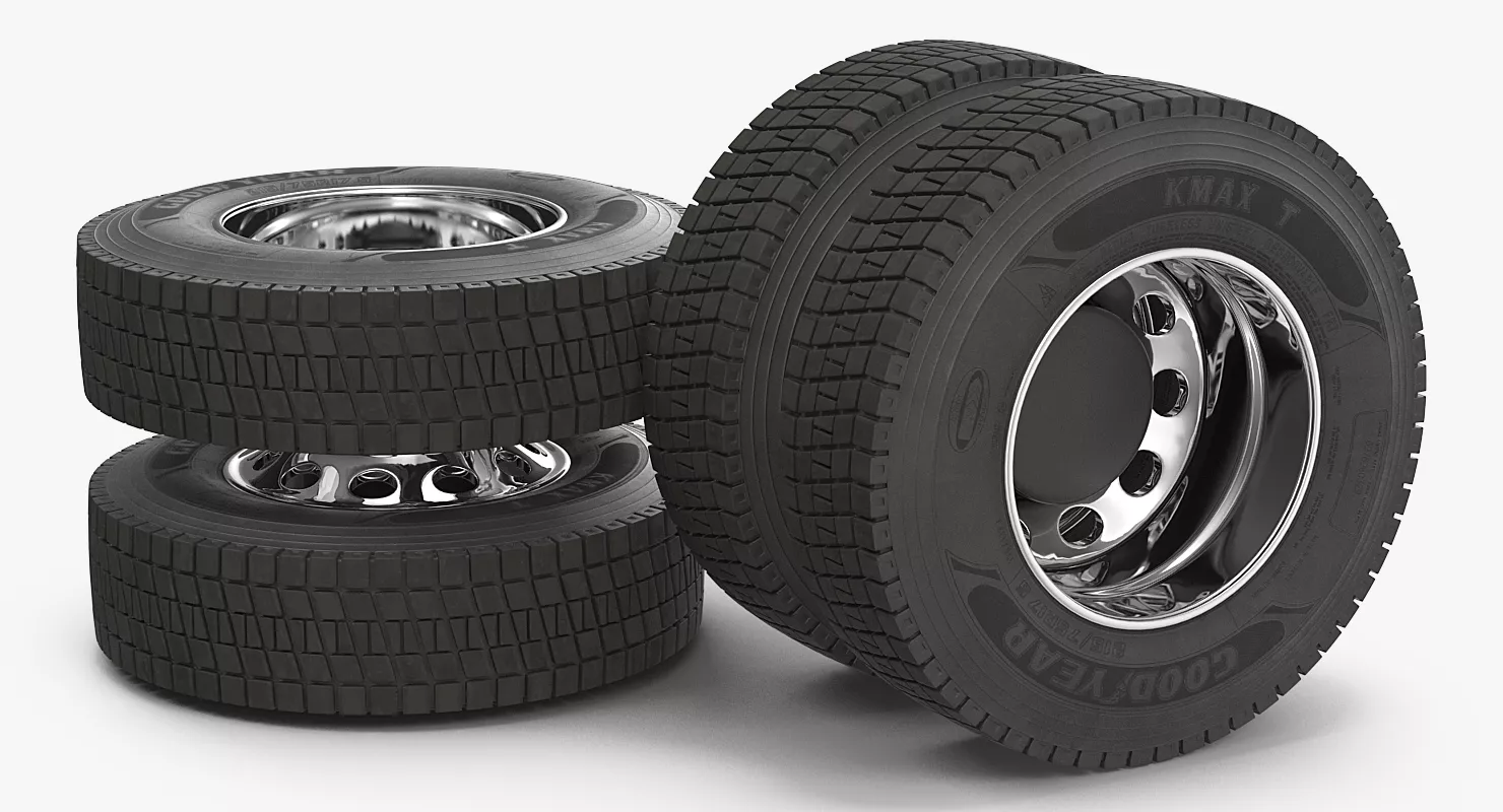 Truck Rear Wheels 3D model