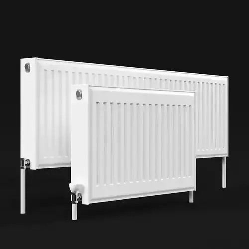 Steel radiator Low-poly 3D model