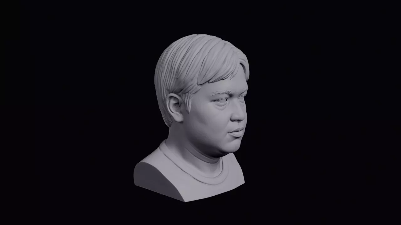 Young Sundanese Man With Soft Round Face Bust 3D print model