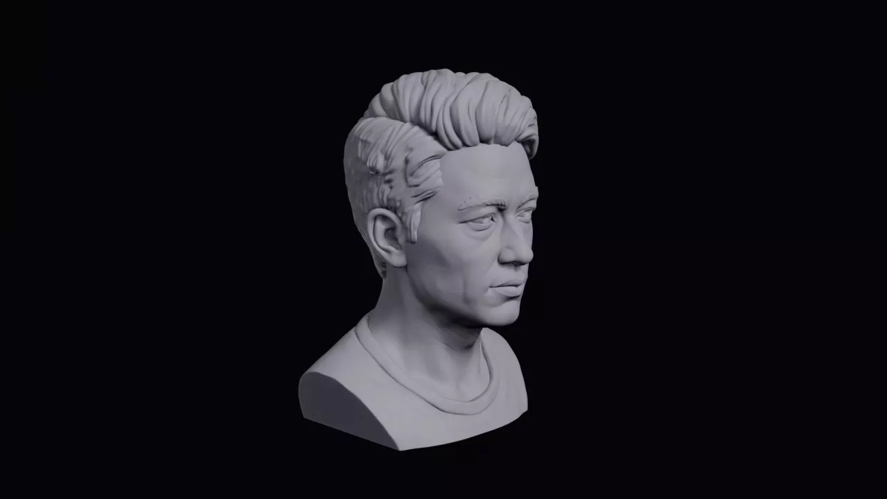 Young Nepali Man With Narrow Face Bust 3D print model