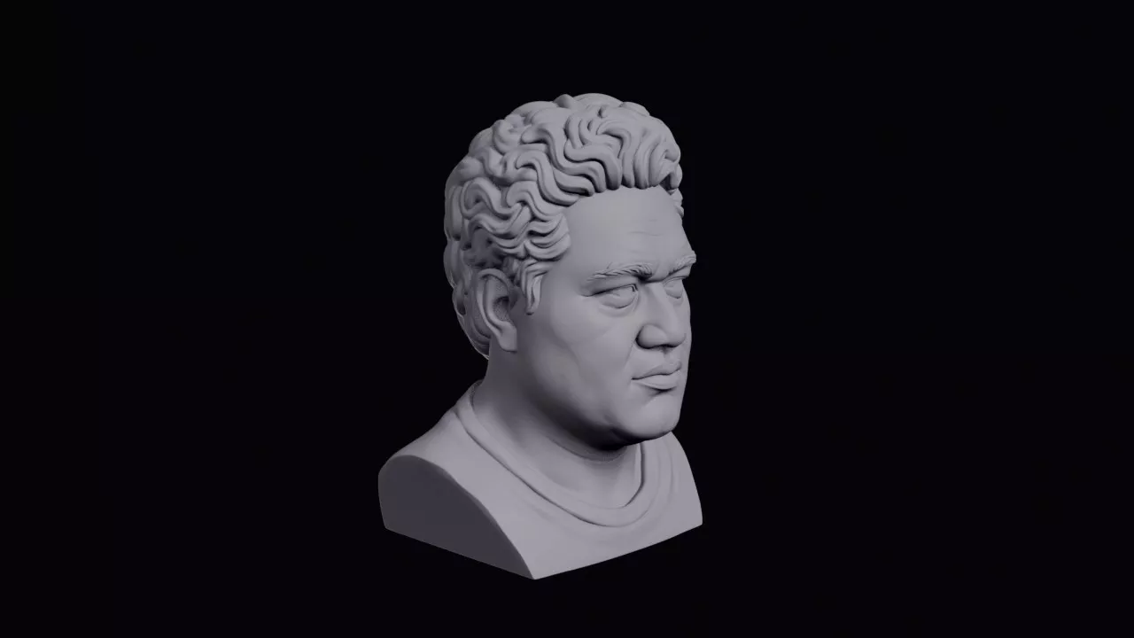 Young Marshallese Man With Round Heavy Face Bust 3D print model