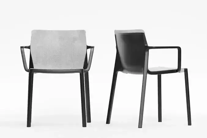 Chair Kristalia LP padded 3D model