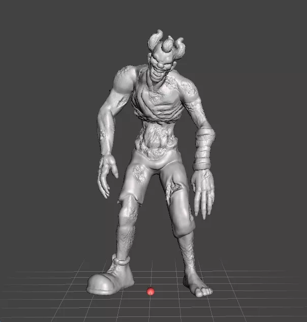 ZOMBIE CLOWN MODEL FIGURE FOR HORROR AND FANTASY GAMES RPG DND 3D print model