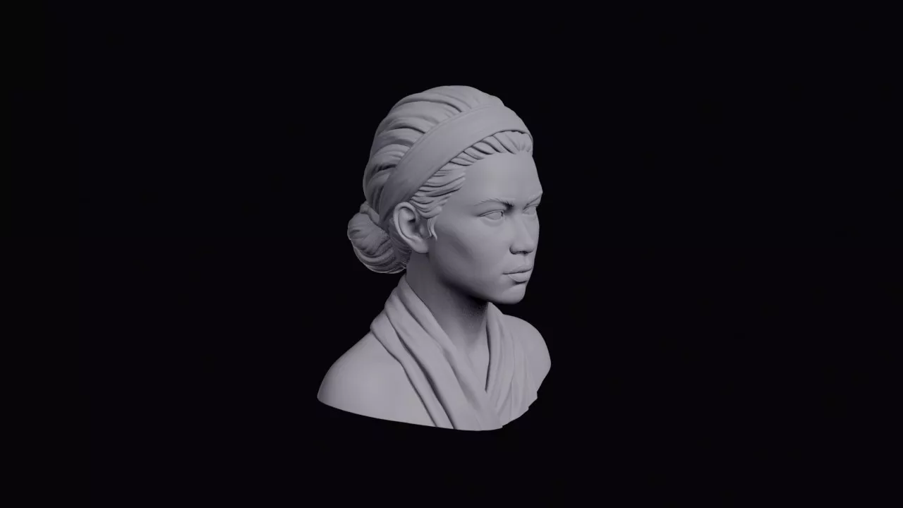 Young Igorot Woman With Cloth Headband Bust 3D print model