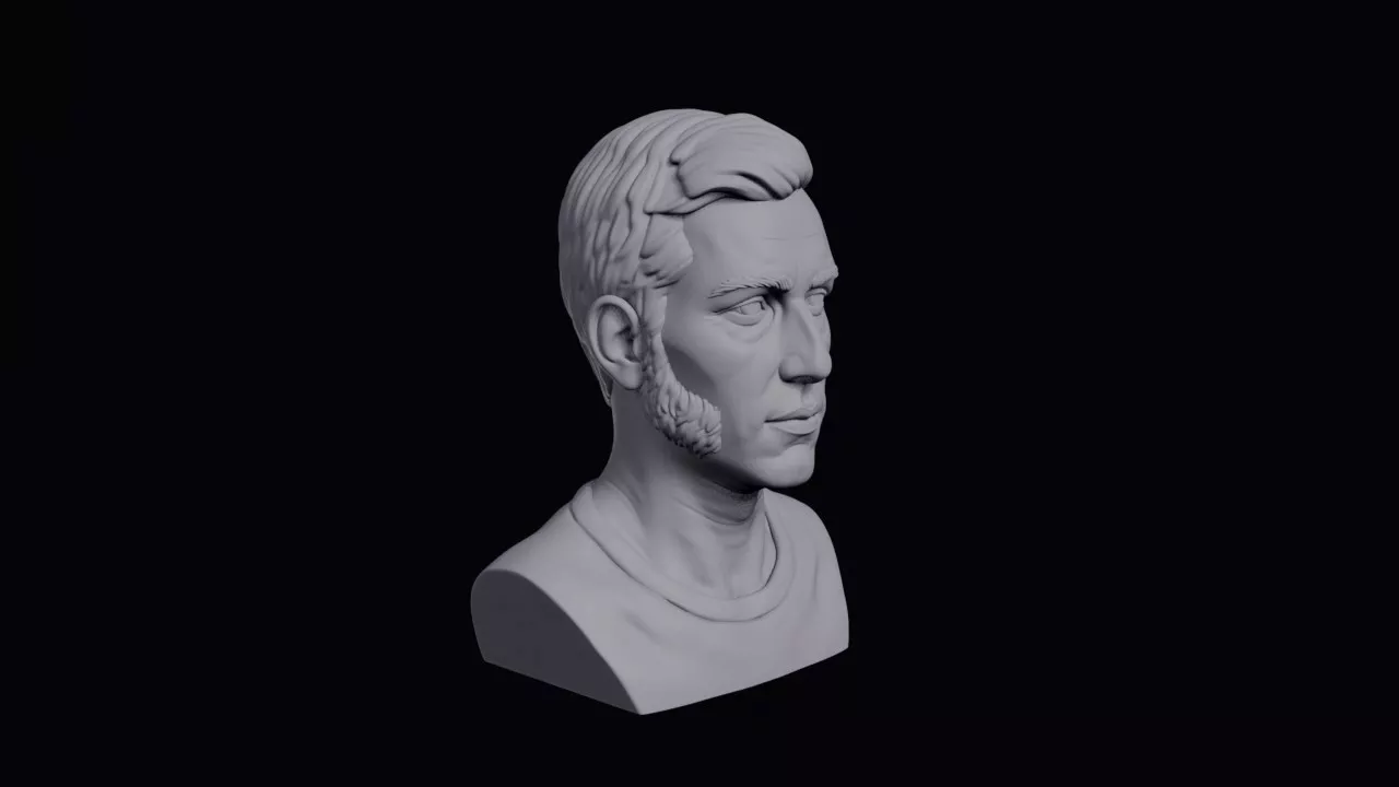 Young Chilean Man With Narrow Face Bust 3D print model