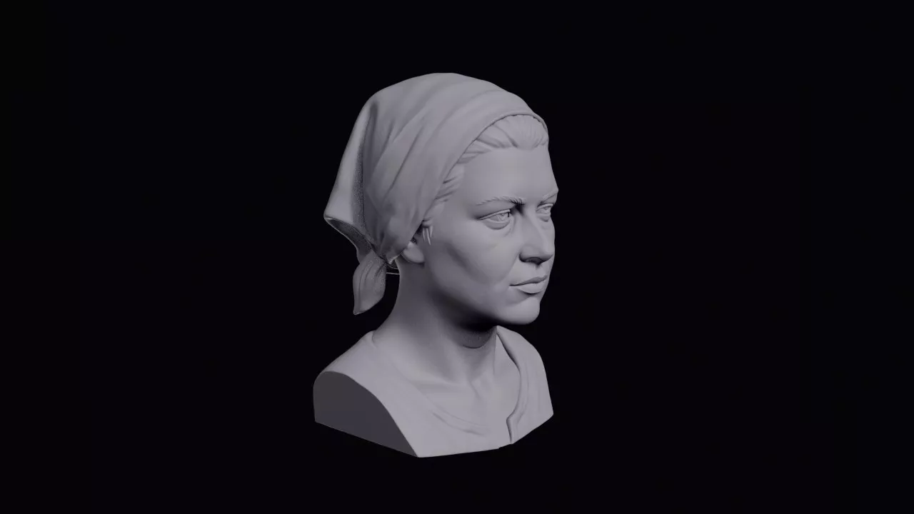 Young Bulgarian Woman With Wide Face Bust 3D print model