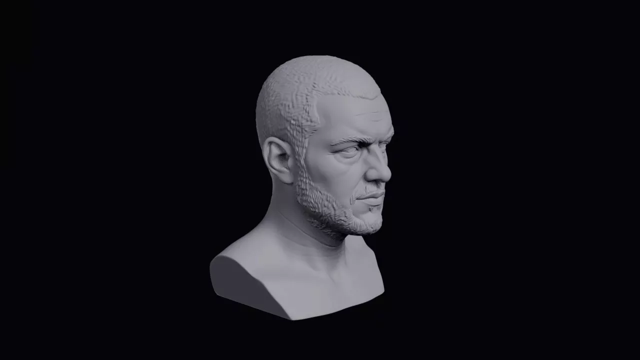 Young Bulgarian Man With Buzz Cut Bust 3D print model