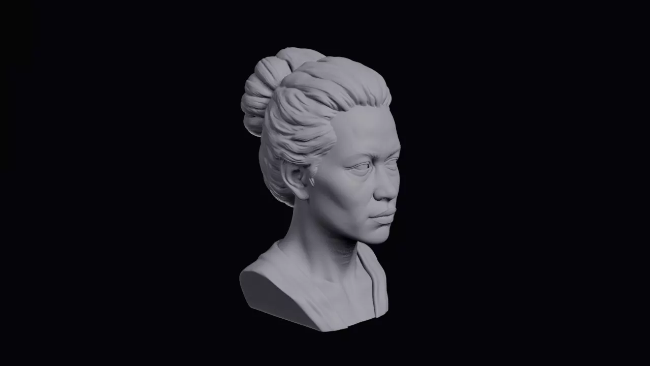 Young Batak Woman With Heavy Jaw Bust 3D print model