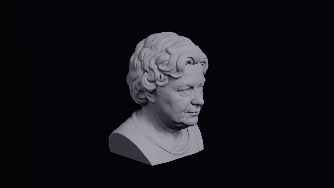 Welsh Woman With Round Face Bust 3D print model