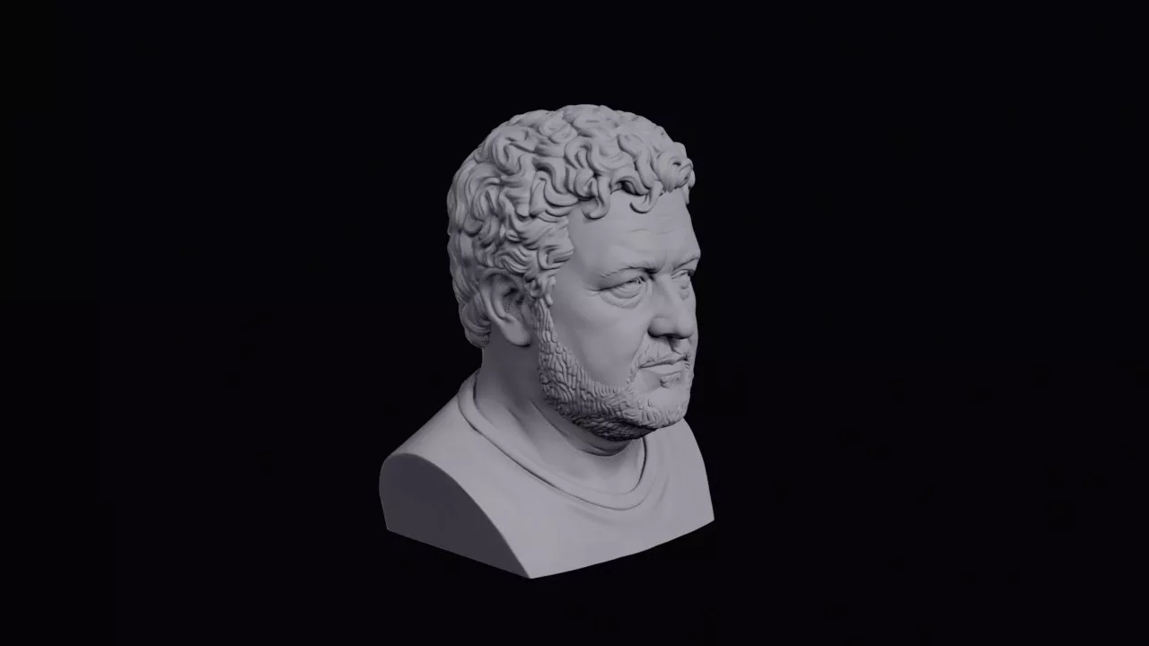Welsh Man With Round Face Bust 3D print model