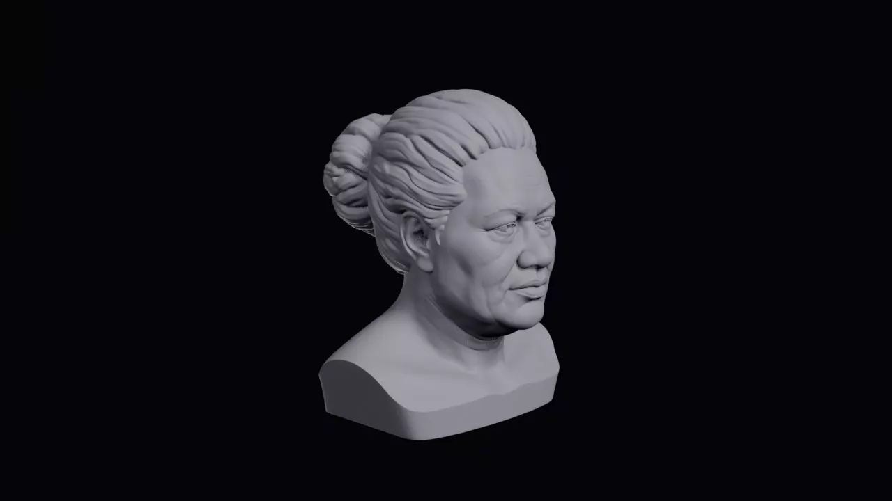 Tongan Woman With Heavy Build Bust 3D print model