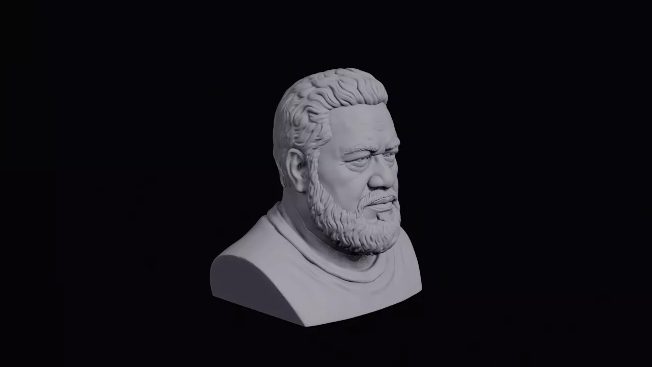 Tongan Man With Heavy Build Bust 3D print model