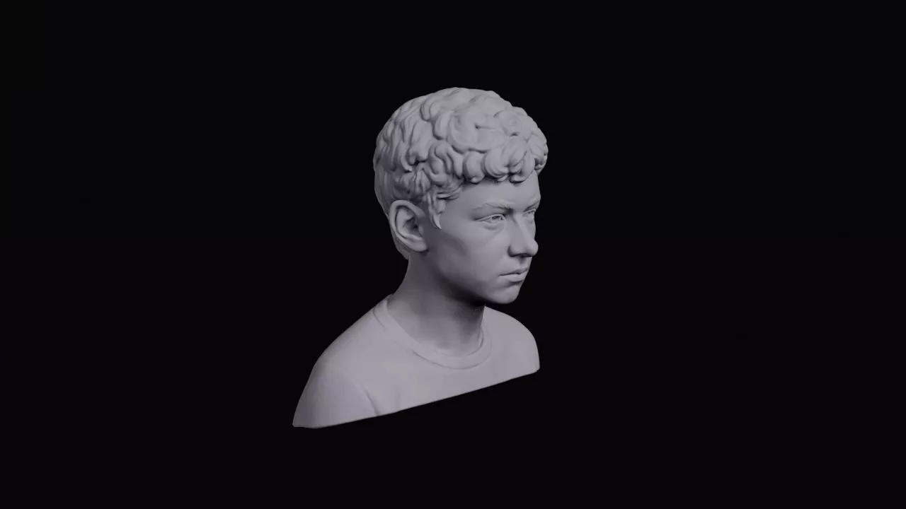 Teenage Irish Boy Bust 3D print model