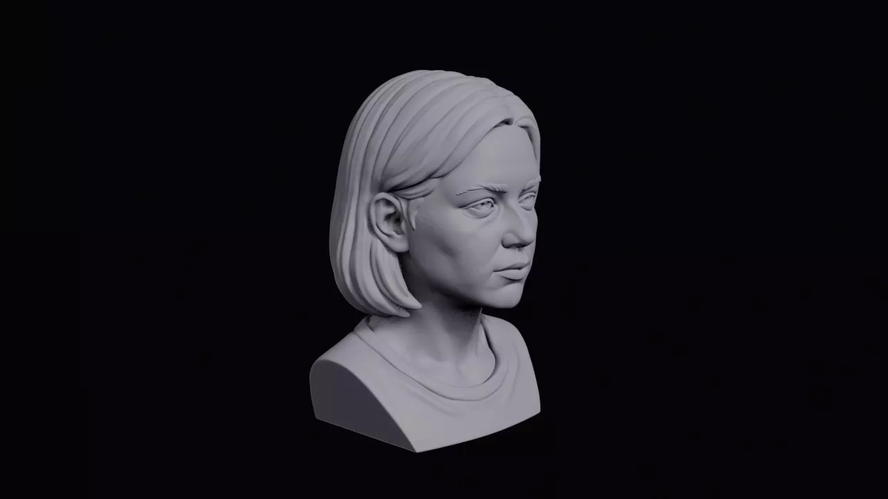 Teenage German Girl With Bob Bust 3D print model