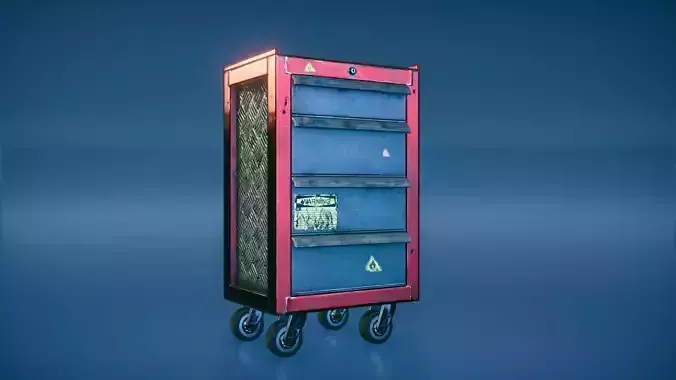 Toolbox cabinet on wheels