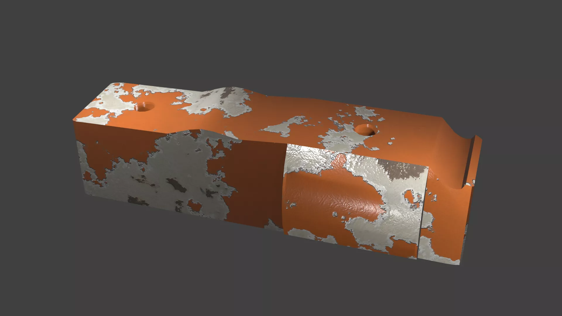 Mechanical flange for animation Low-poly 3D model