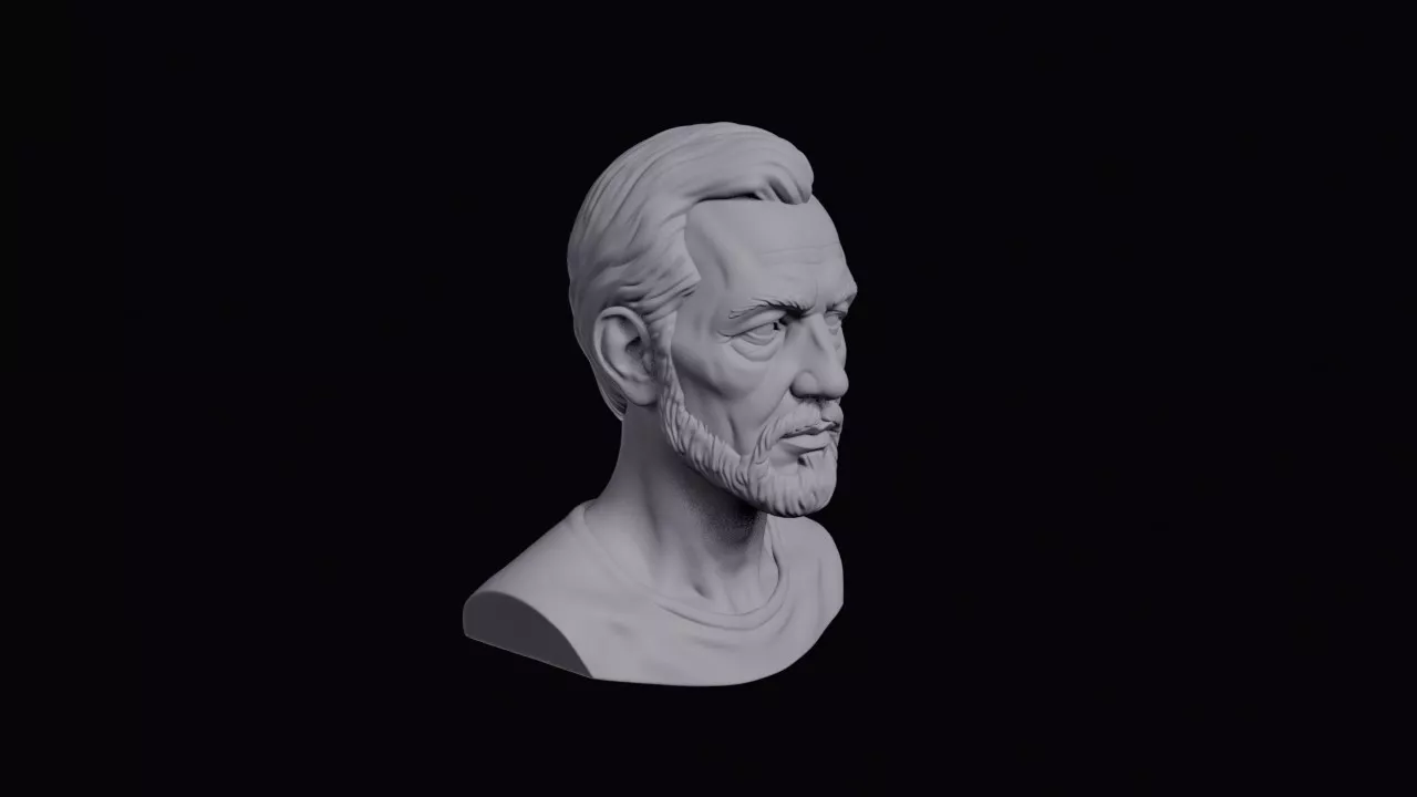 Potter With Patient Jaw Bust 3D print model