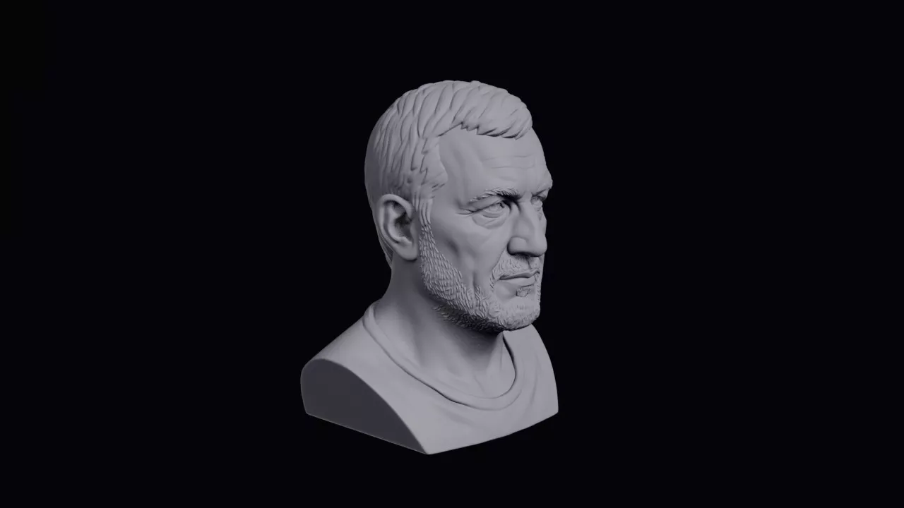 Ossetian Man With Square Jaw Bust 3D print model