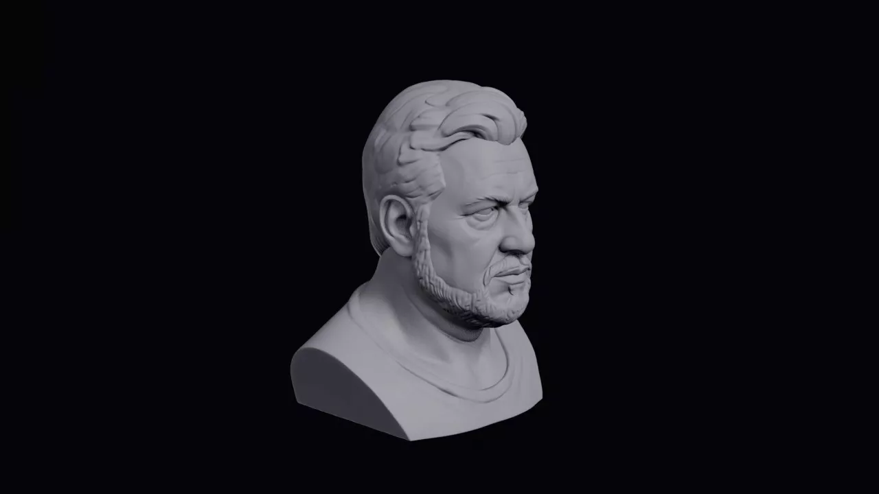Opera Singer Powerful Neck Bust 3D print model