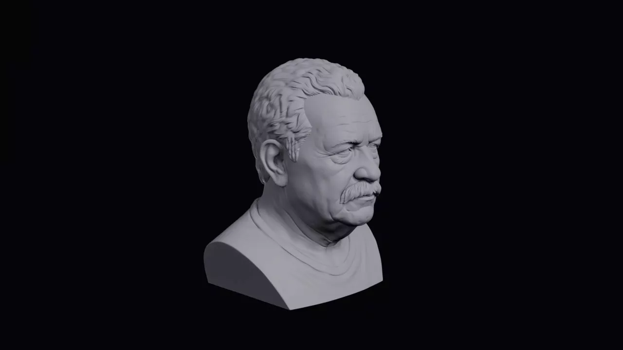 Old Venezuelan Man With Broad Face Bust 3D print model