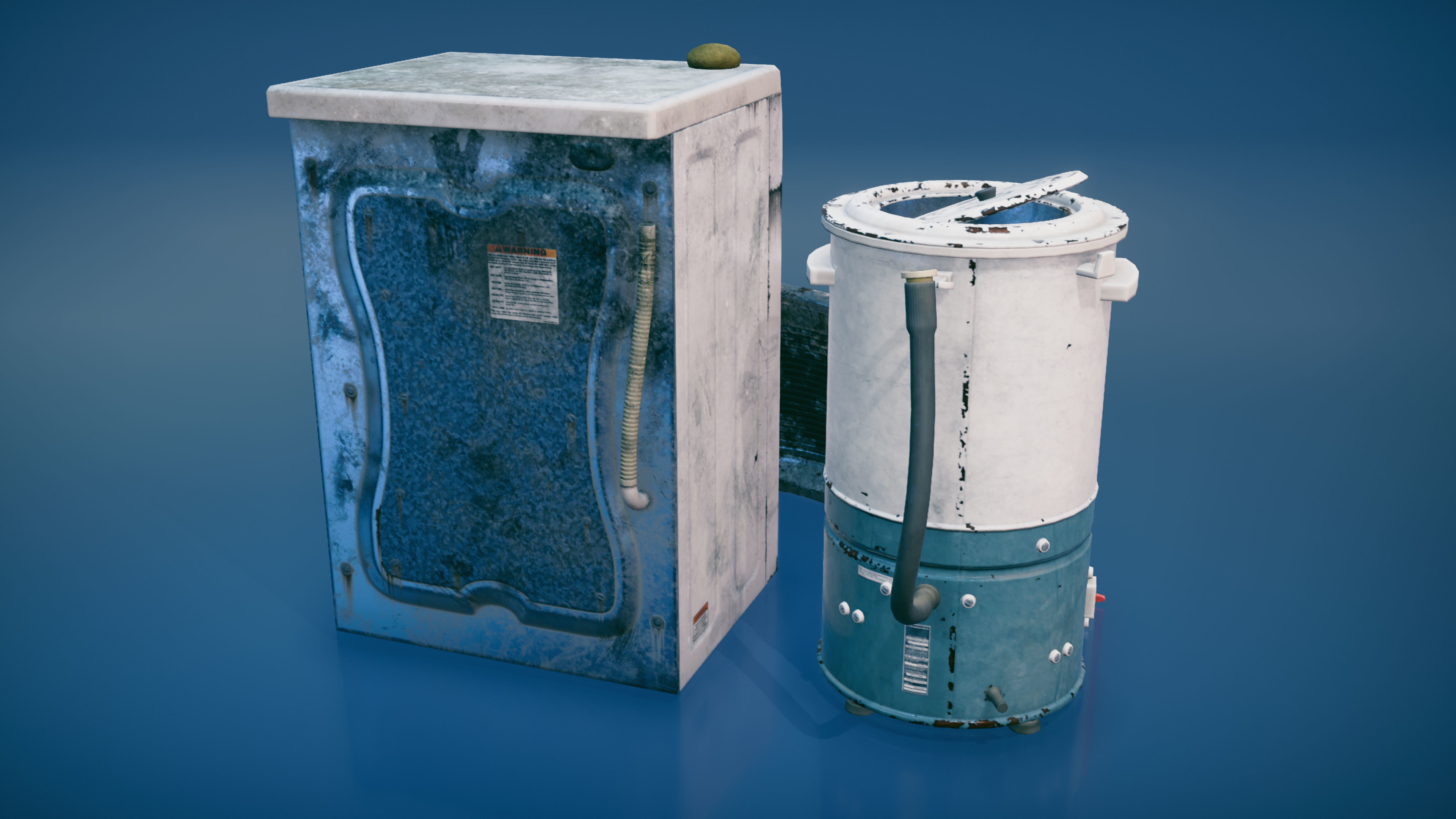 Modern washing machines Low-poly 3D model_3