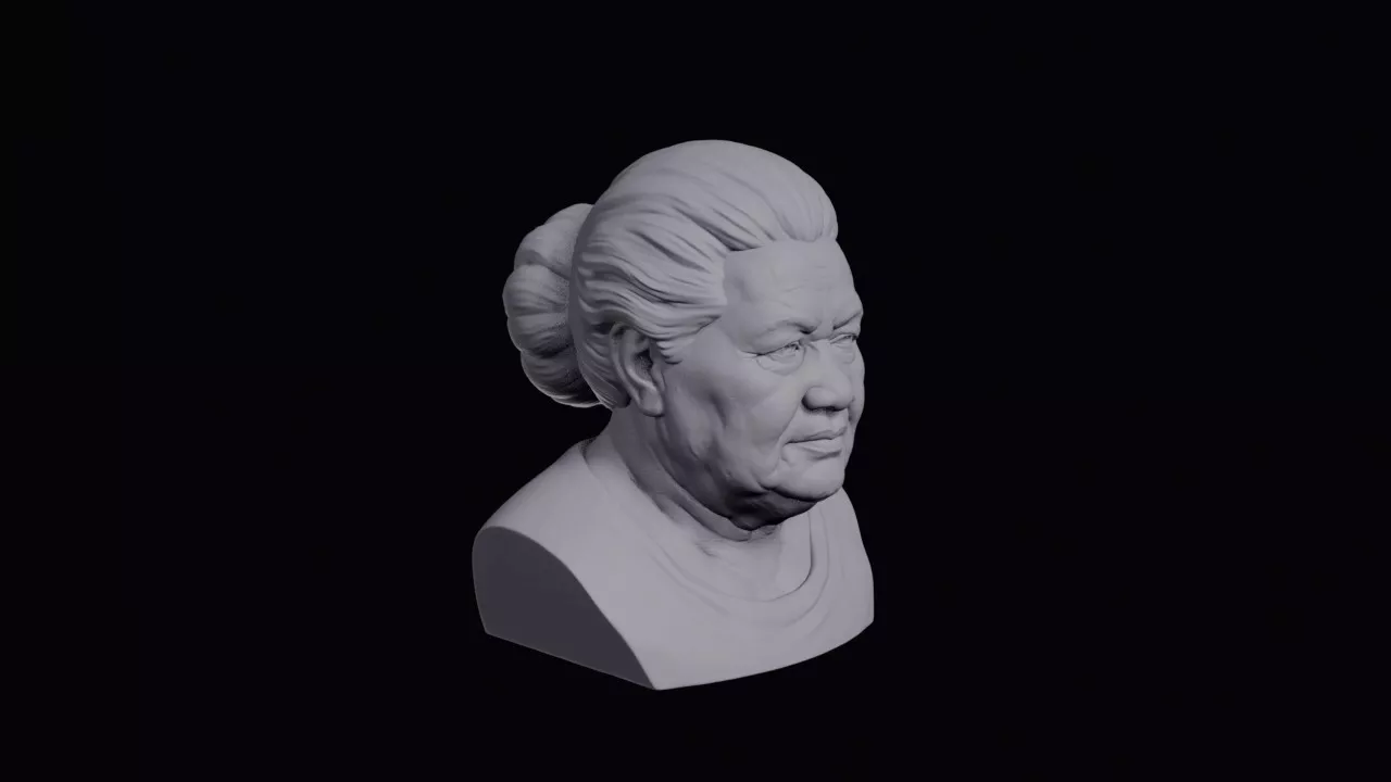 Old Tongan Woman With Heavy Build Bust 3D print model