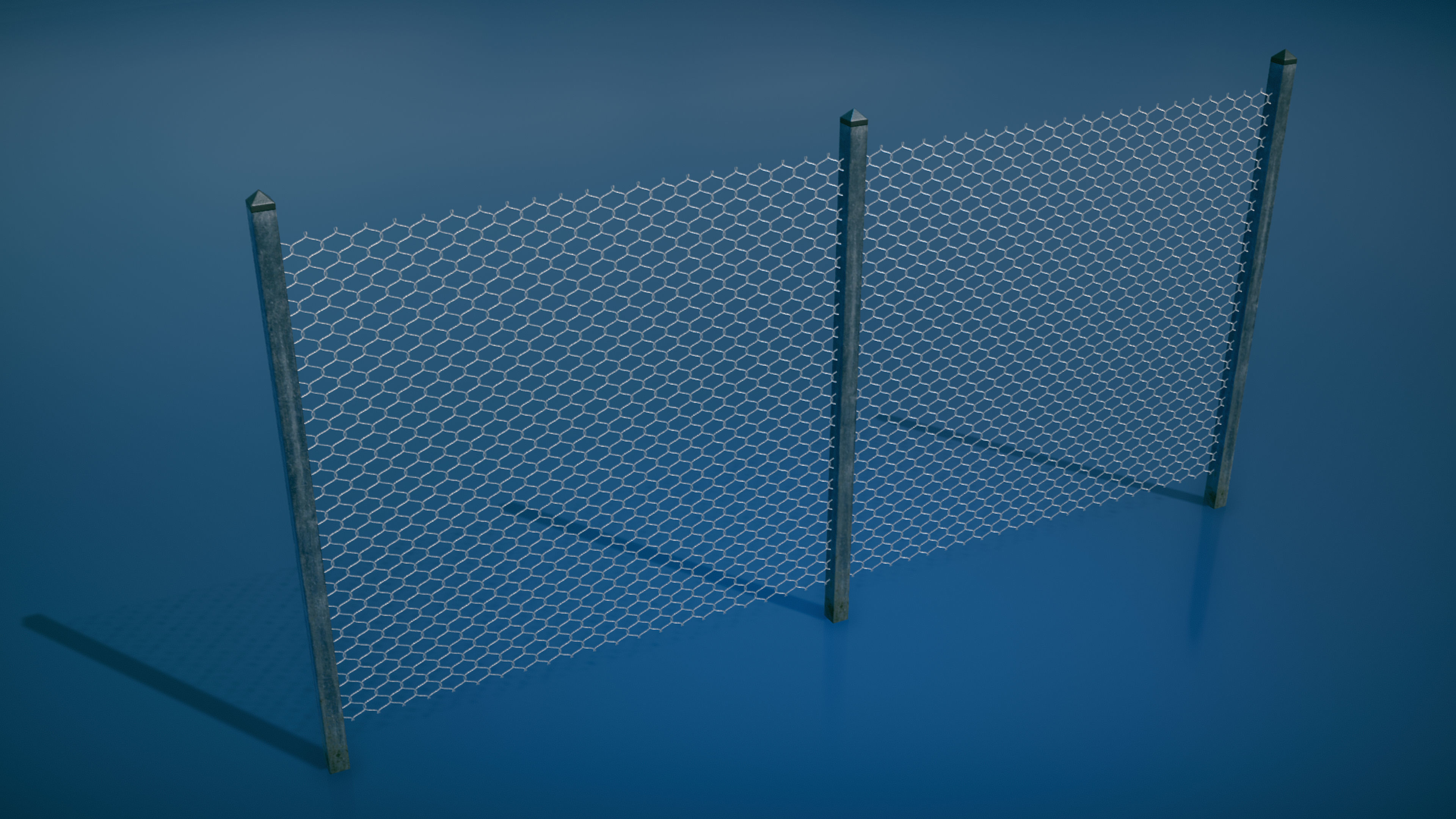 Fence Pack Low-poly 3D model_5