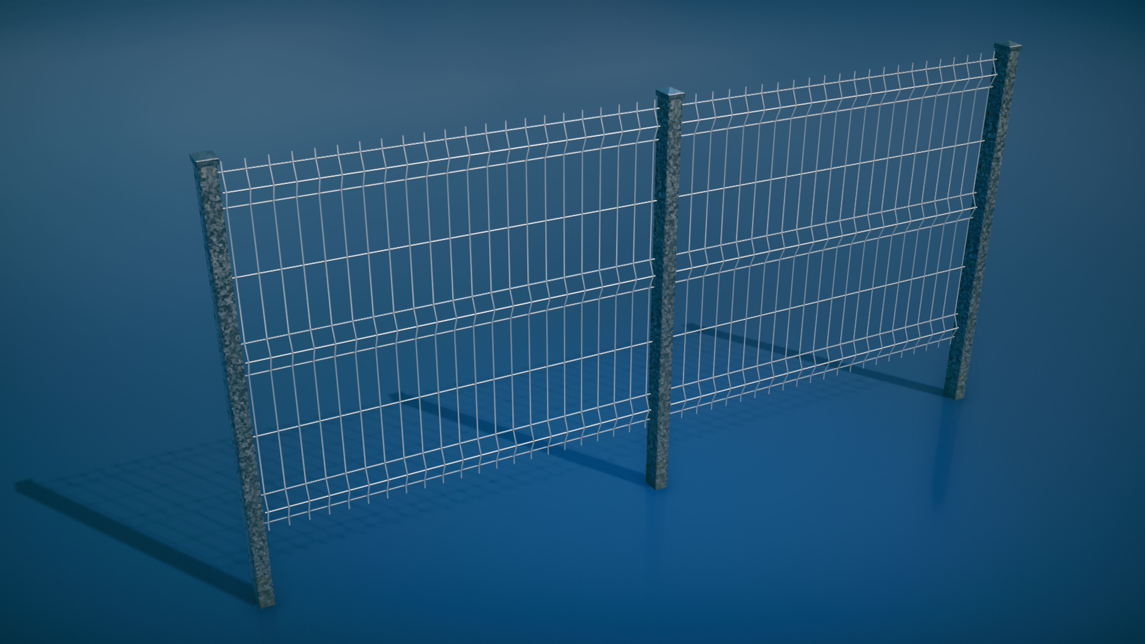 Fence Pack Low-poly 3D model_4