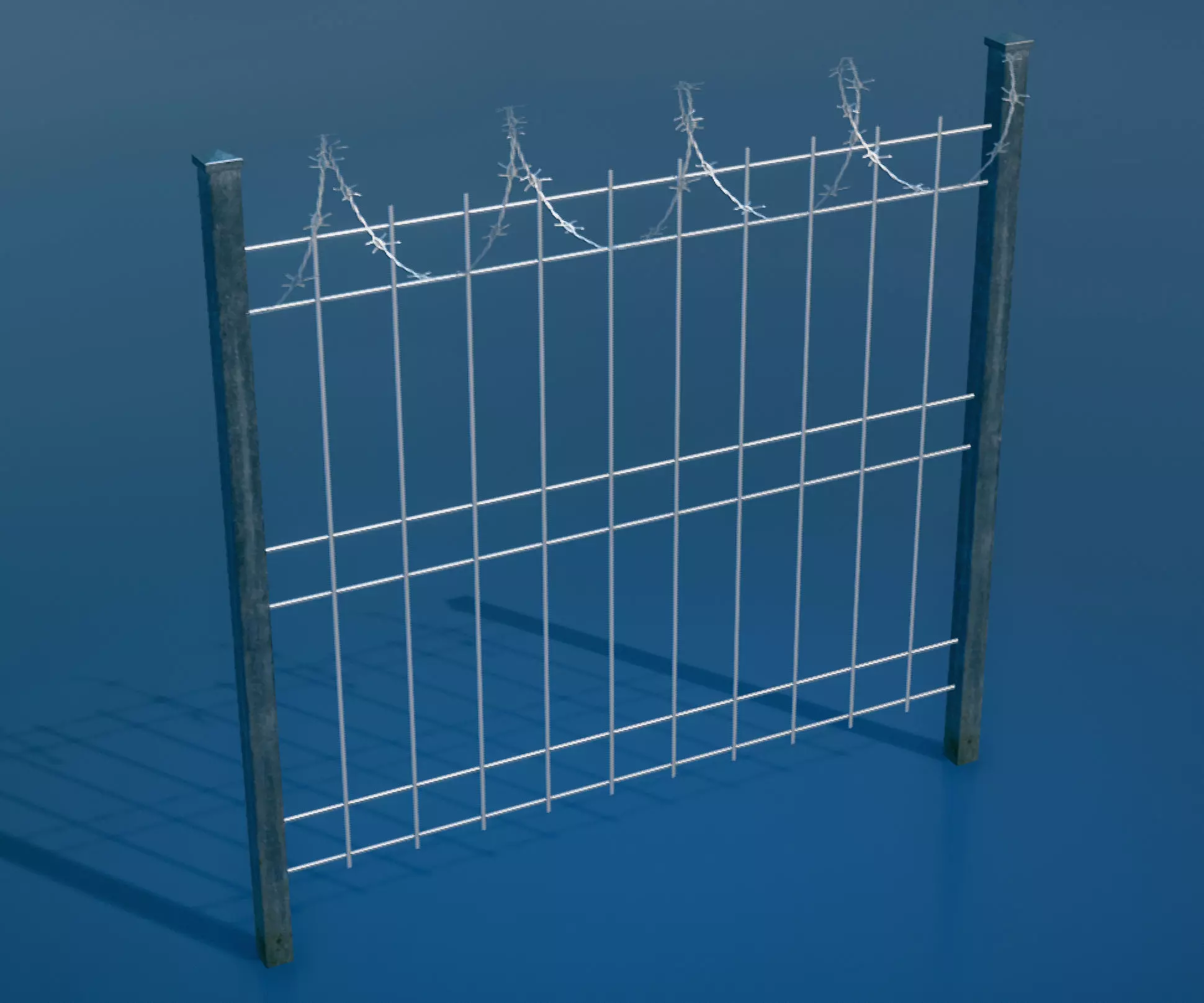 Fence Pack Low-poly 3D model_0