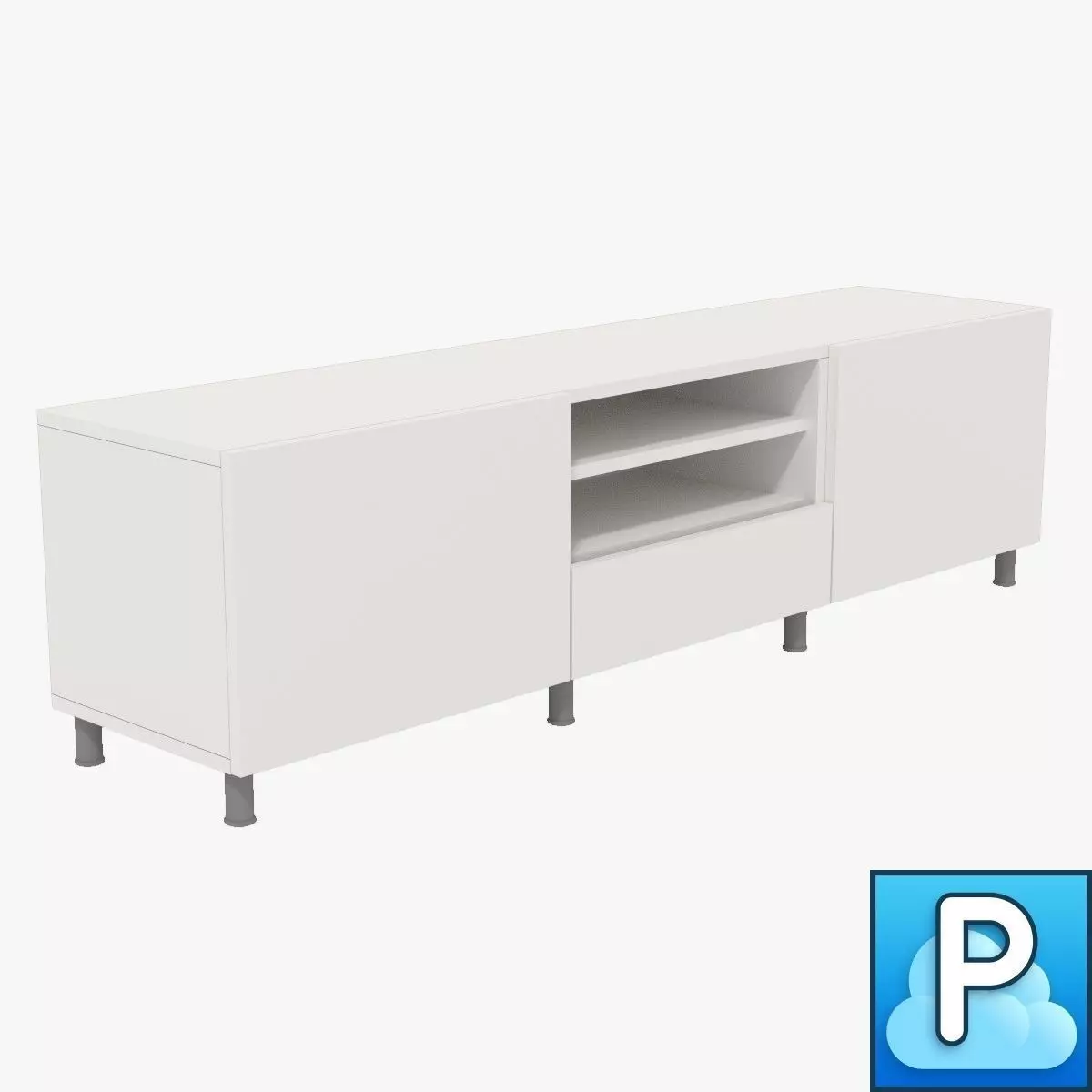 TV Cabinet Free 3D model_0