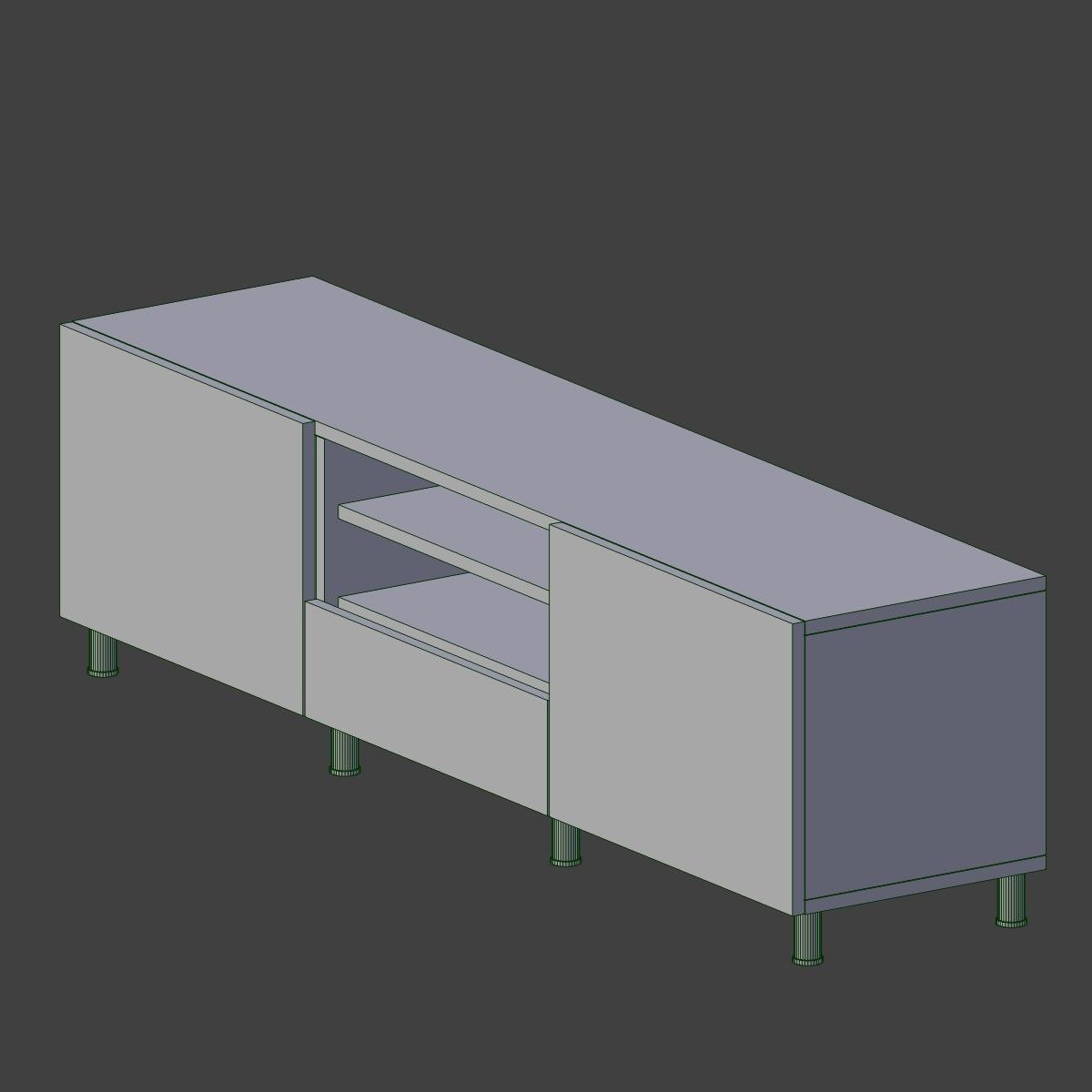 TV Cabinet Free 3D model_1