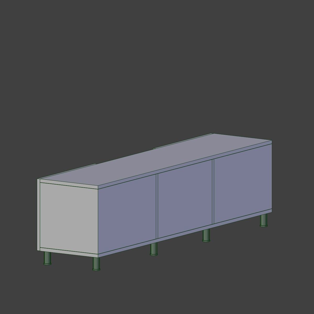 TV Cabinet Free 3D model_2