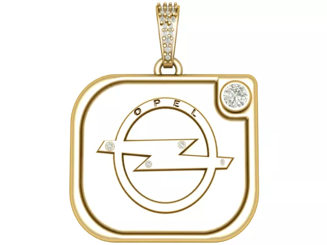 Luxury Opel Logo Pendant 3D print model