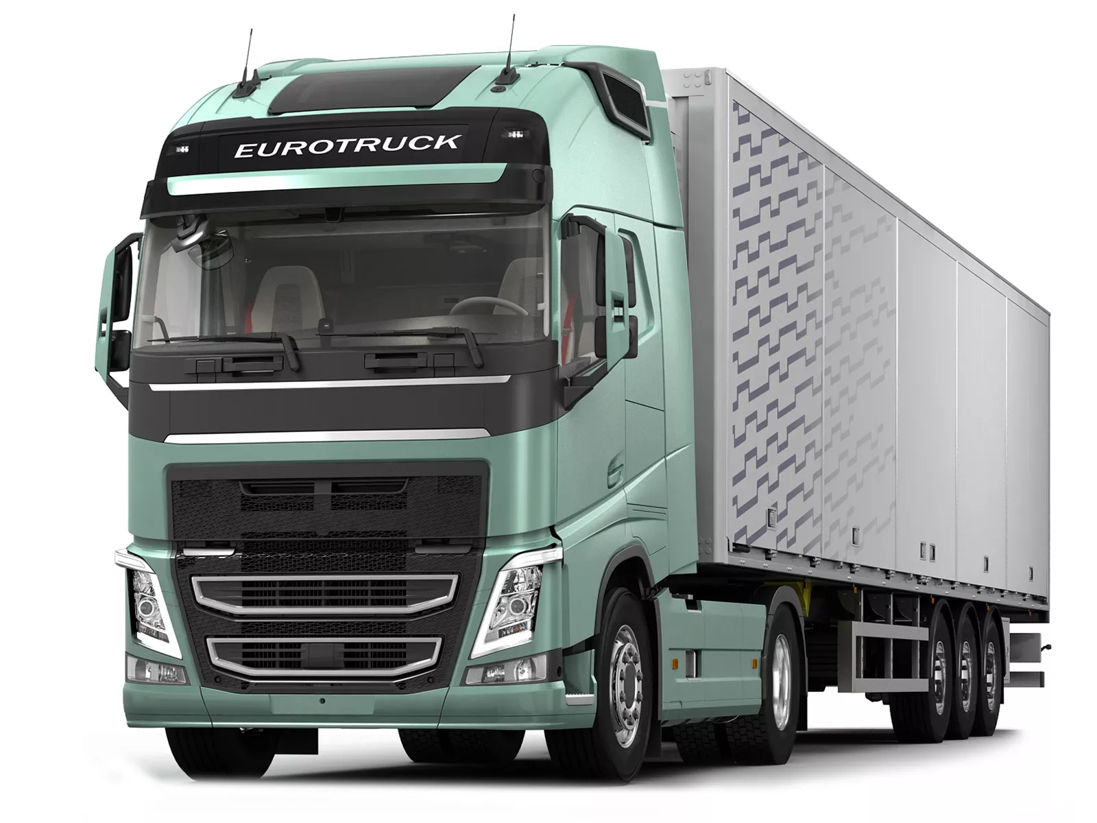 Eurotruck With Semi-Trailer 3D model