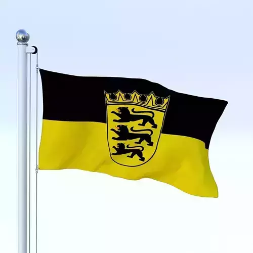 Animated Baden-Wurttemberg German State Flag