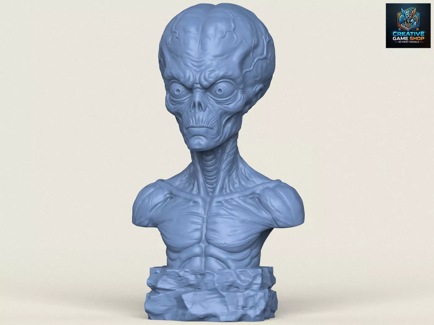 Mars Attacks Alien Bust 3D print model