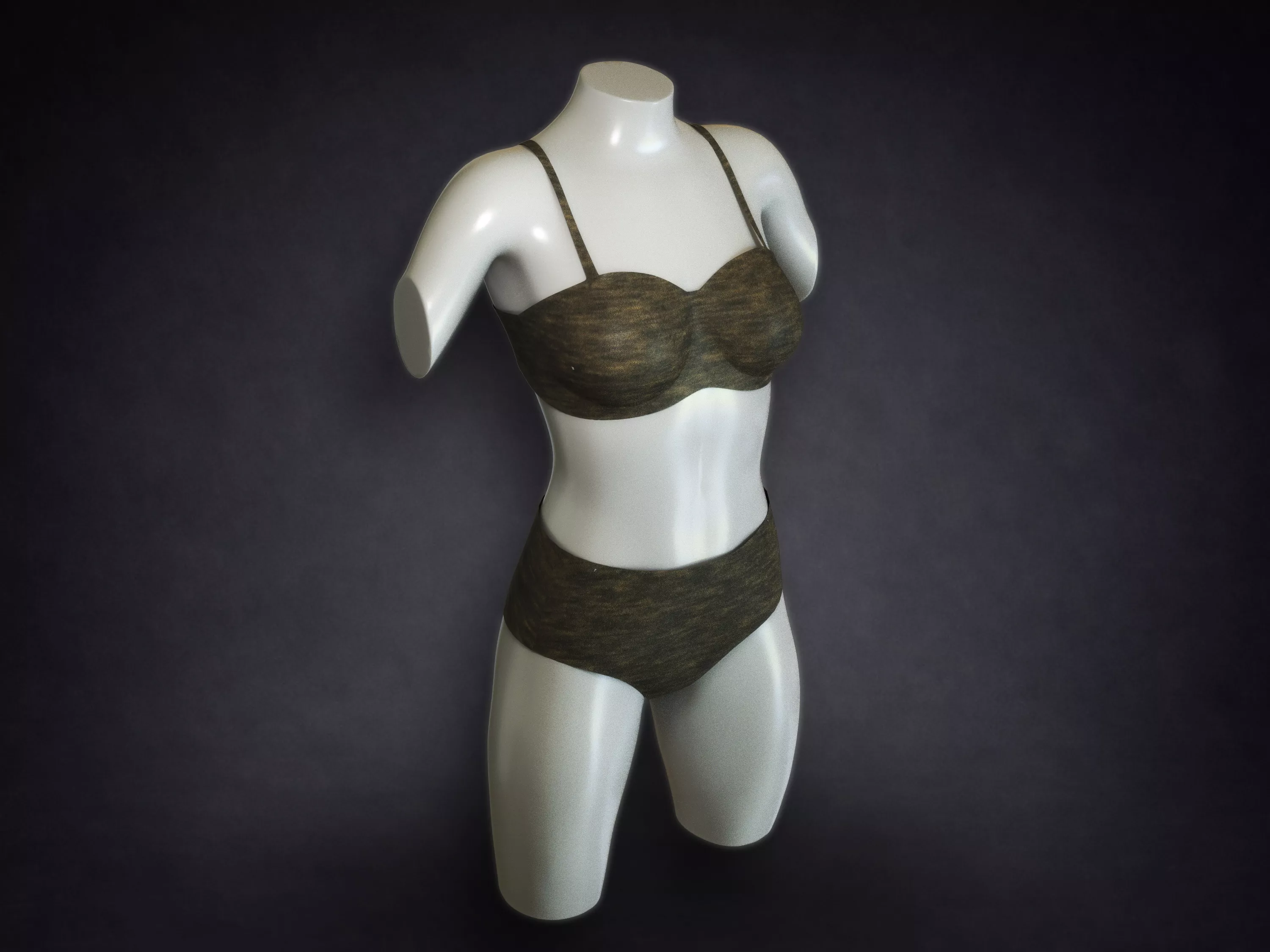 Lingerie Set 01 Low-poly 3D model