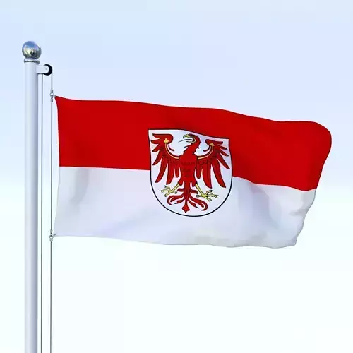 Animated Brandenburg German State Flag