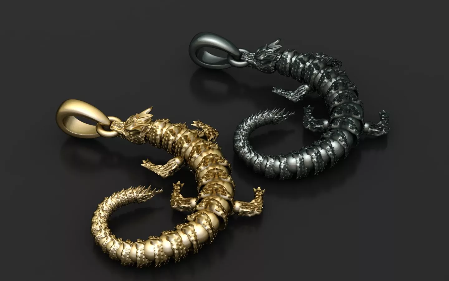 Dragon Crocodile Pendant 3D print model