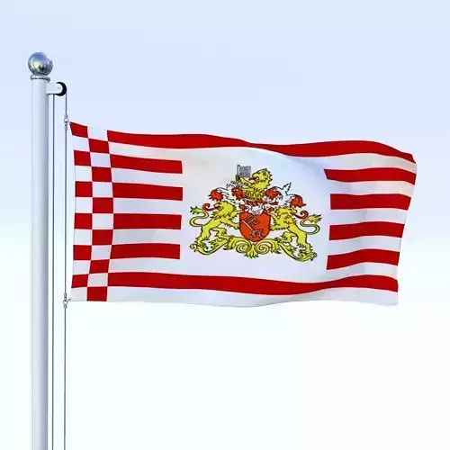Animated Bremen German State Flag
