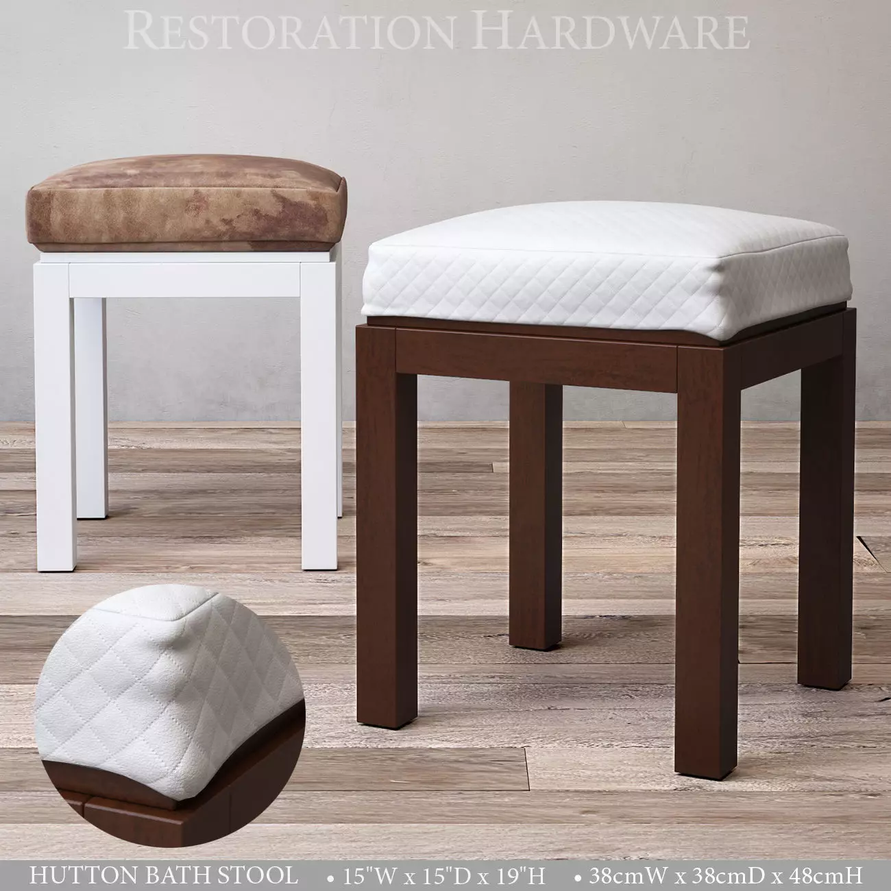 RH HUTTON BATH STOOL 3D model_0