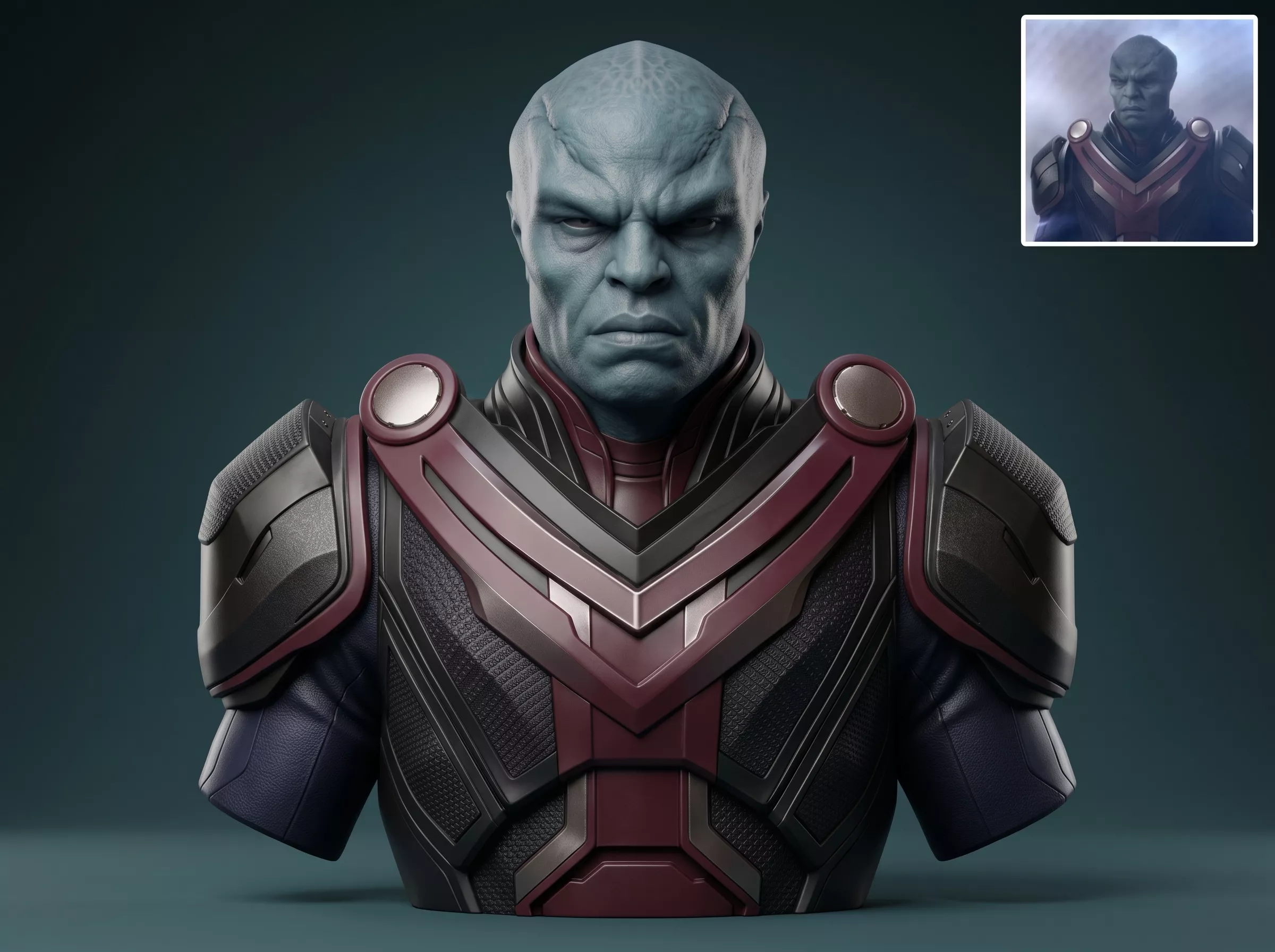 Martian Manhunter Jonn Jonzz Bust 3D Print Model 3D print model