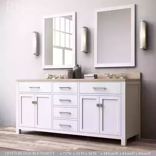 RH HUTTON DOUBLE VANITY 3D model