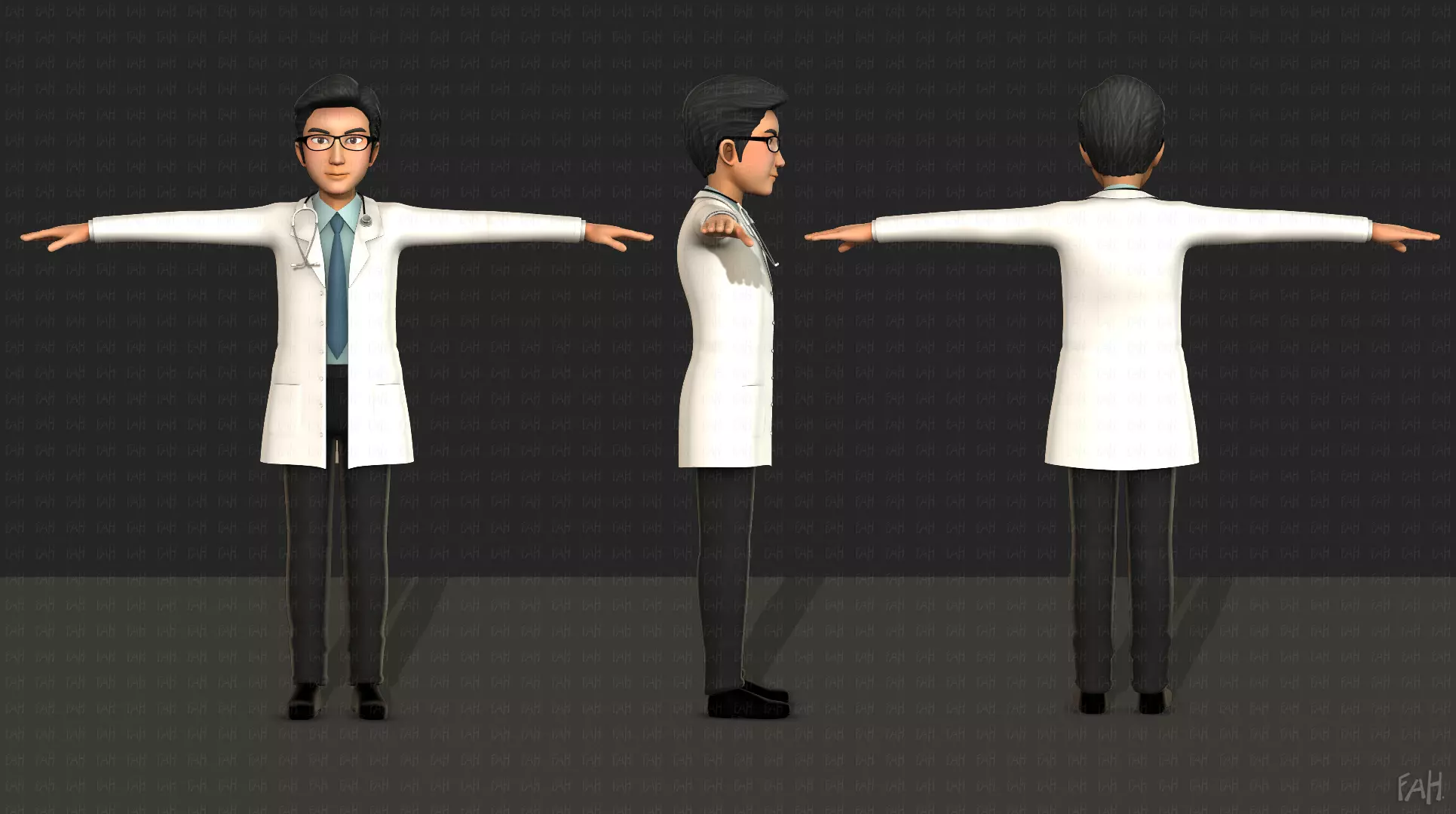Doctor cartoon 3D model
