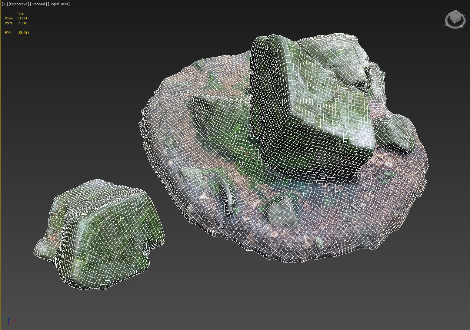 3d scanned nature stone 012 3D model_4