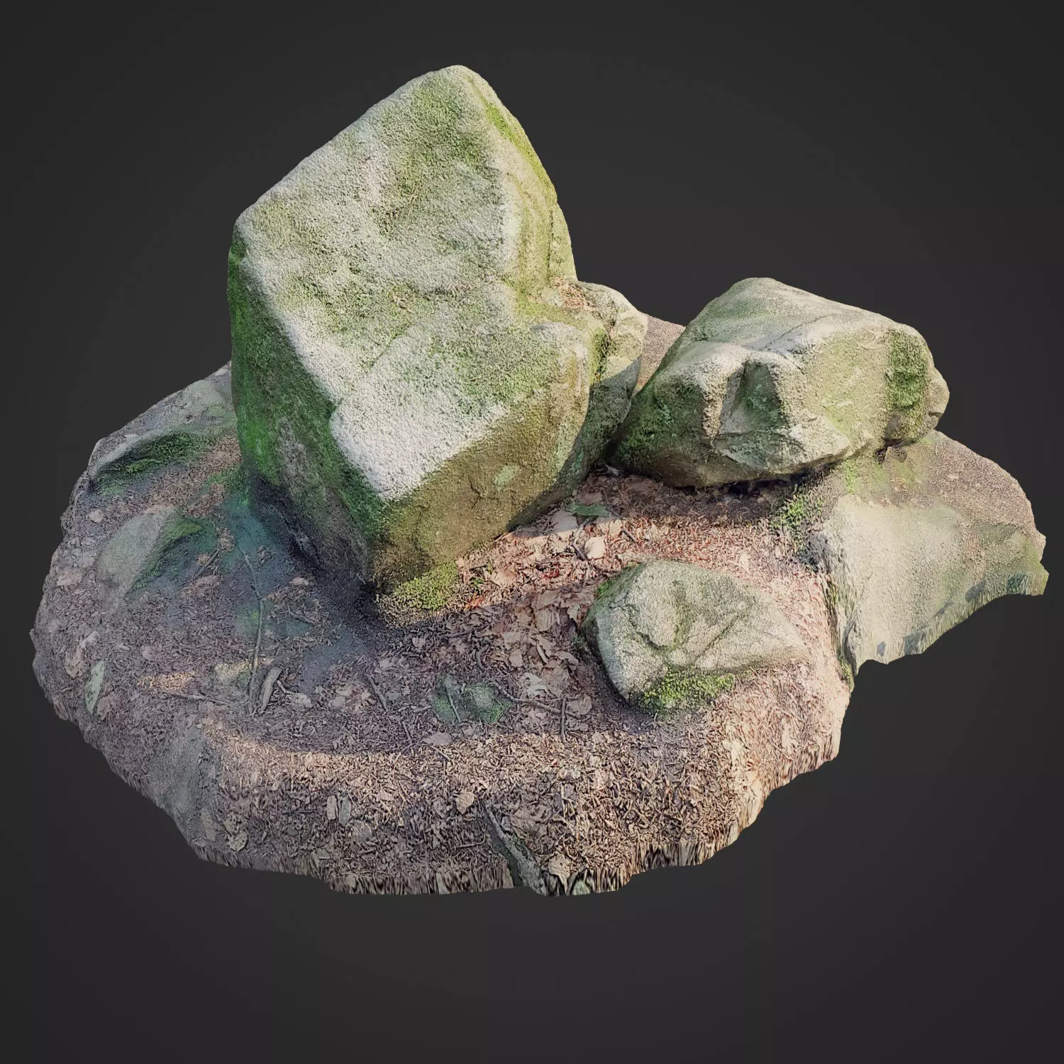 3d scanned nature stone 012 3D model_0
