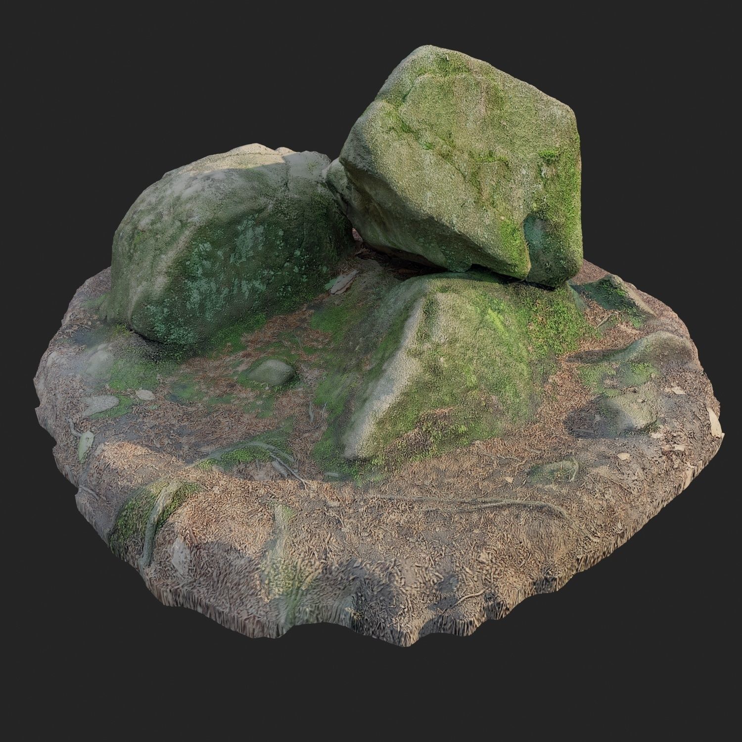 3d scanned nature stone 012 3D model_1
