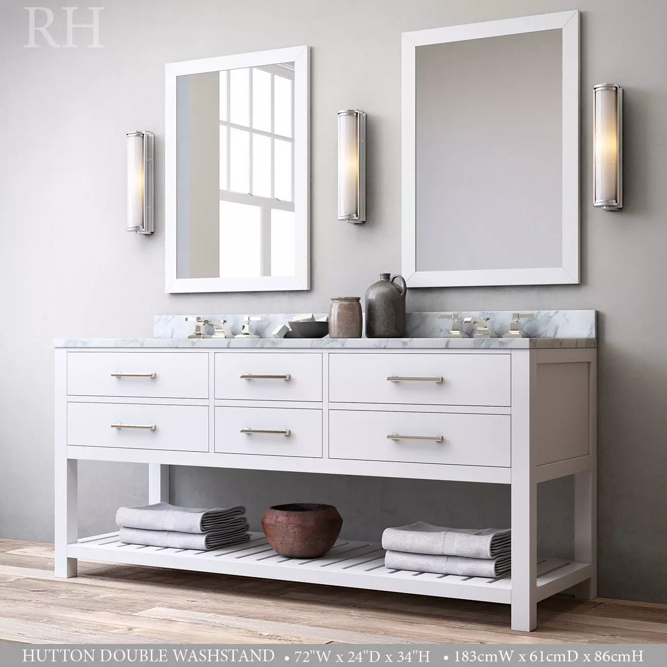 RH HUTTON DOUBLE WASHSTAND 3D model_0