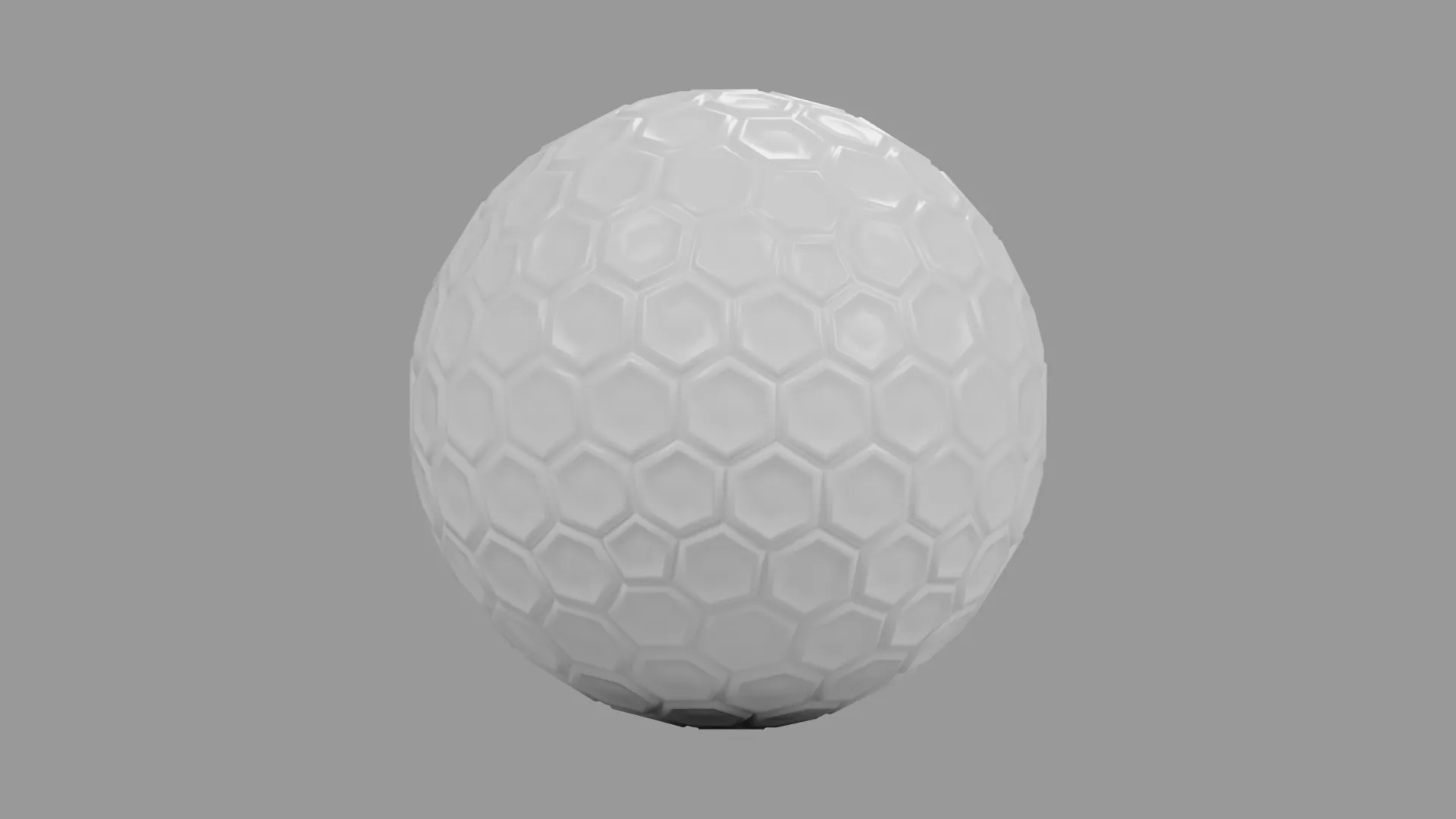 Hexagonal Pattern White Golf Sphere Low-poly 3D model